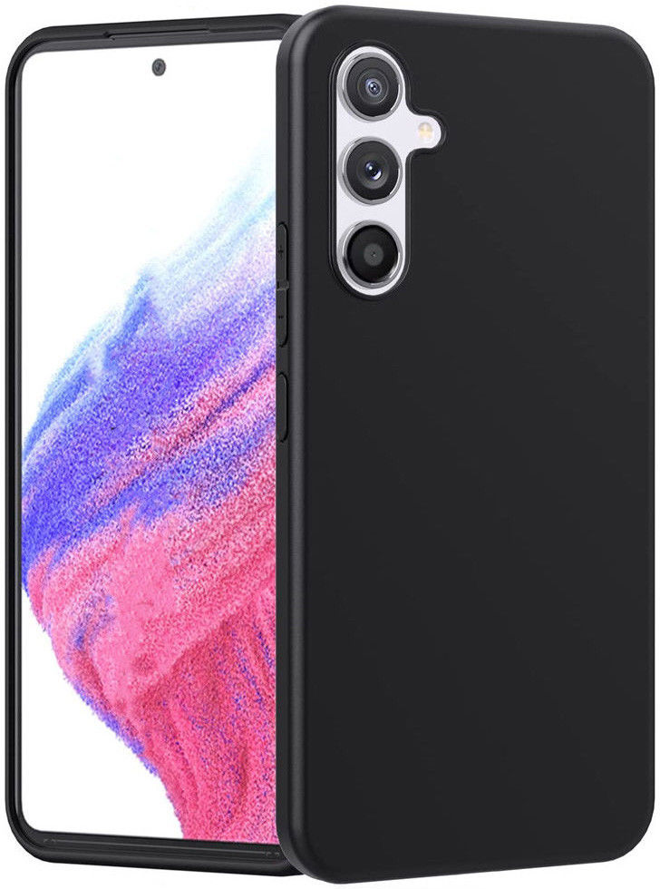Samsung Galaxy A54 Hoesje Dun TPU Matte Back Cover Zwart afbeelding 3