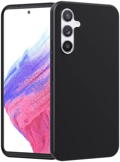 Samsung Galaxy A54 Hoesje Dun TPU Matte Back Cover Zwart afbeelding 3