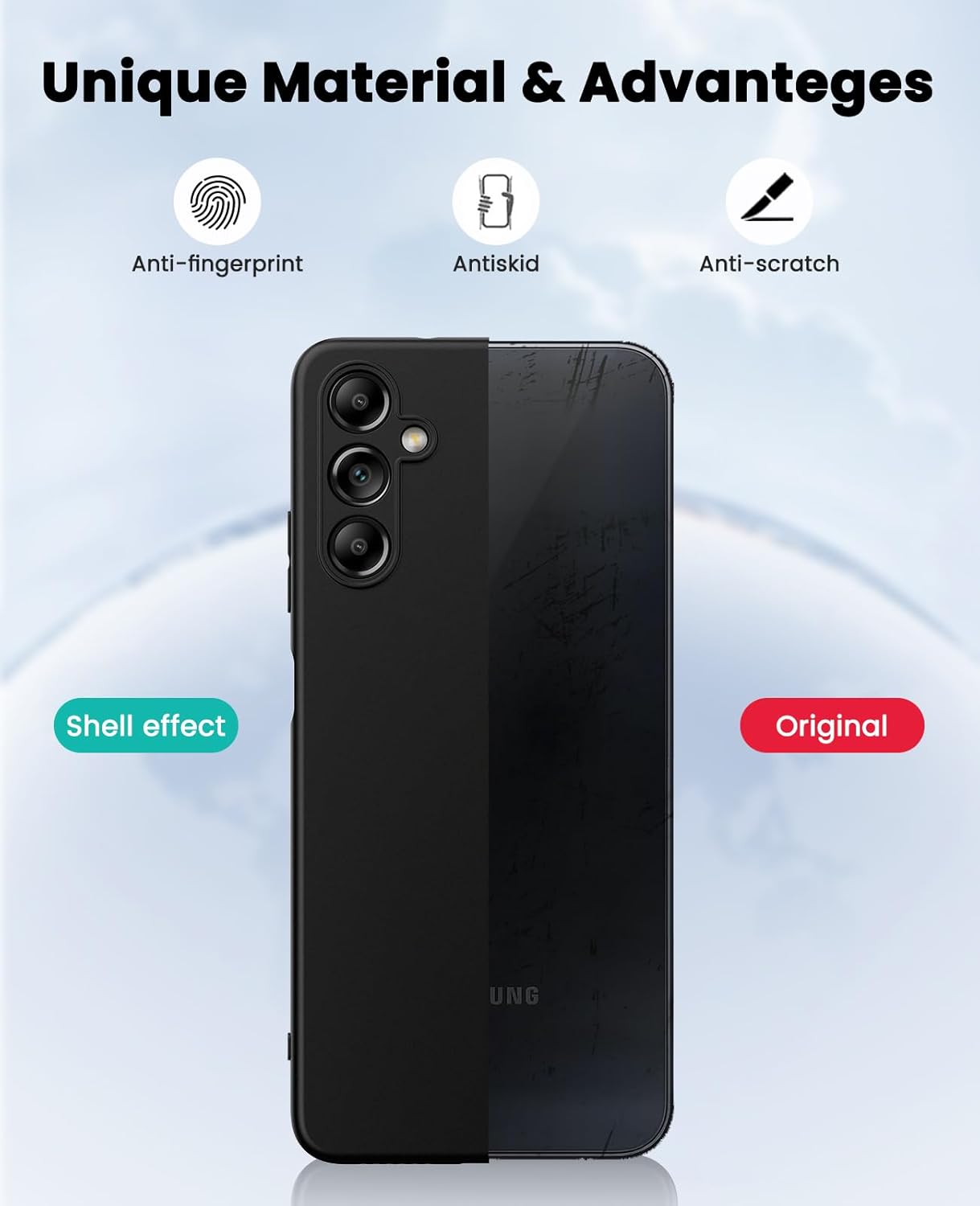 Samsung Galaxy A24 Hoesje Dun TPU Matte Back Cover Zwart afbeelding 6