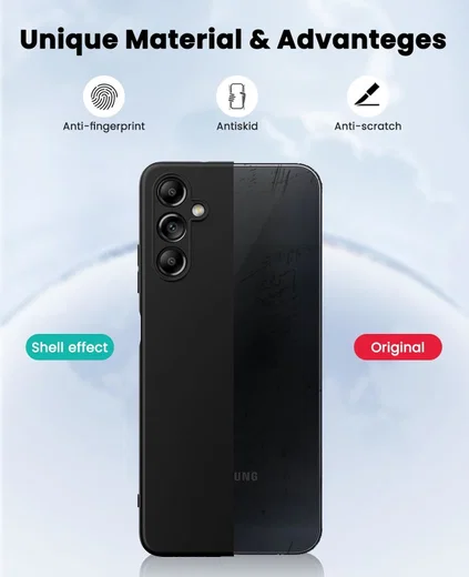 Samsung Galaxy A24 Hoesje Dun TPU Matte Back Cover Zwart afbeelding 6