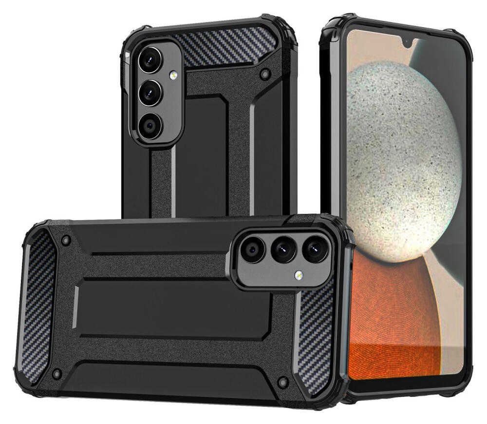 Samsung Galaxy A34 Hoesje Shock Proof Hybride Back Cover Zwart afbeelding 1