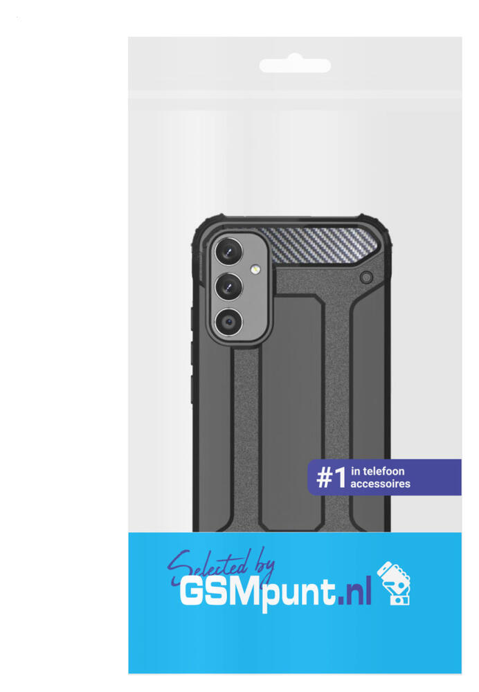 Samsung Galaxy A34 Hoesje Shock Proof Hybride Back Cover Zwart afbeelding 9