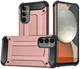 Samsung Galaxy A34 Hoesje Shock Proof Hybride Back Cover Roze Goud