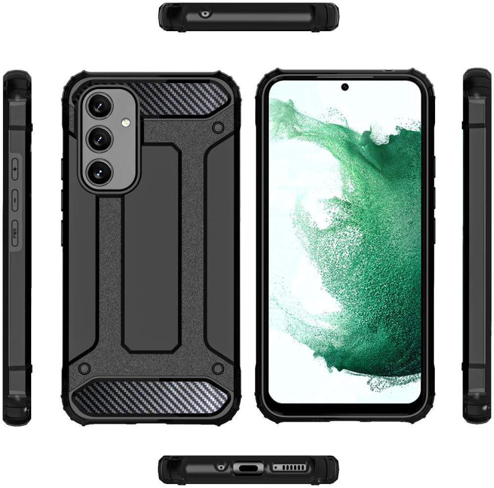 Samsung Galaxy A54 Hoesje Shock Proof Hybride Back Cover Rood afbeelding 2