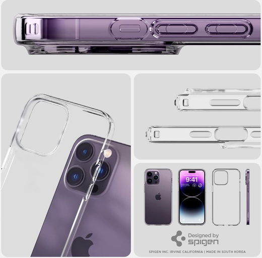 Spigen Liquid Crystal Apple iPhone 14 Pro Hoesje Transparant afbeelding 8