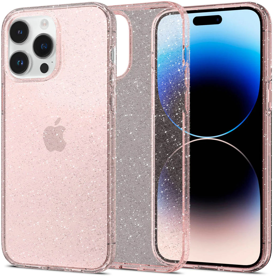 Spigen Liquid Crystal Apple iPhone 14 Pro Max Hoesje Glitter Roze afbeelding 1