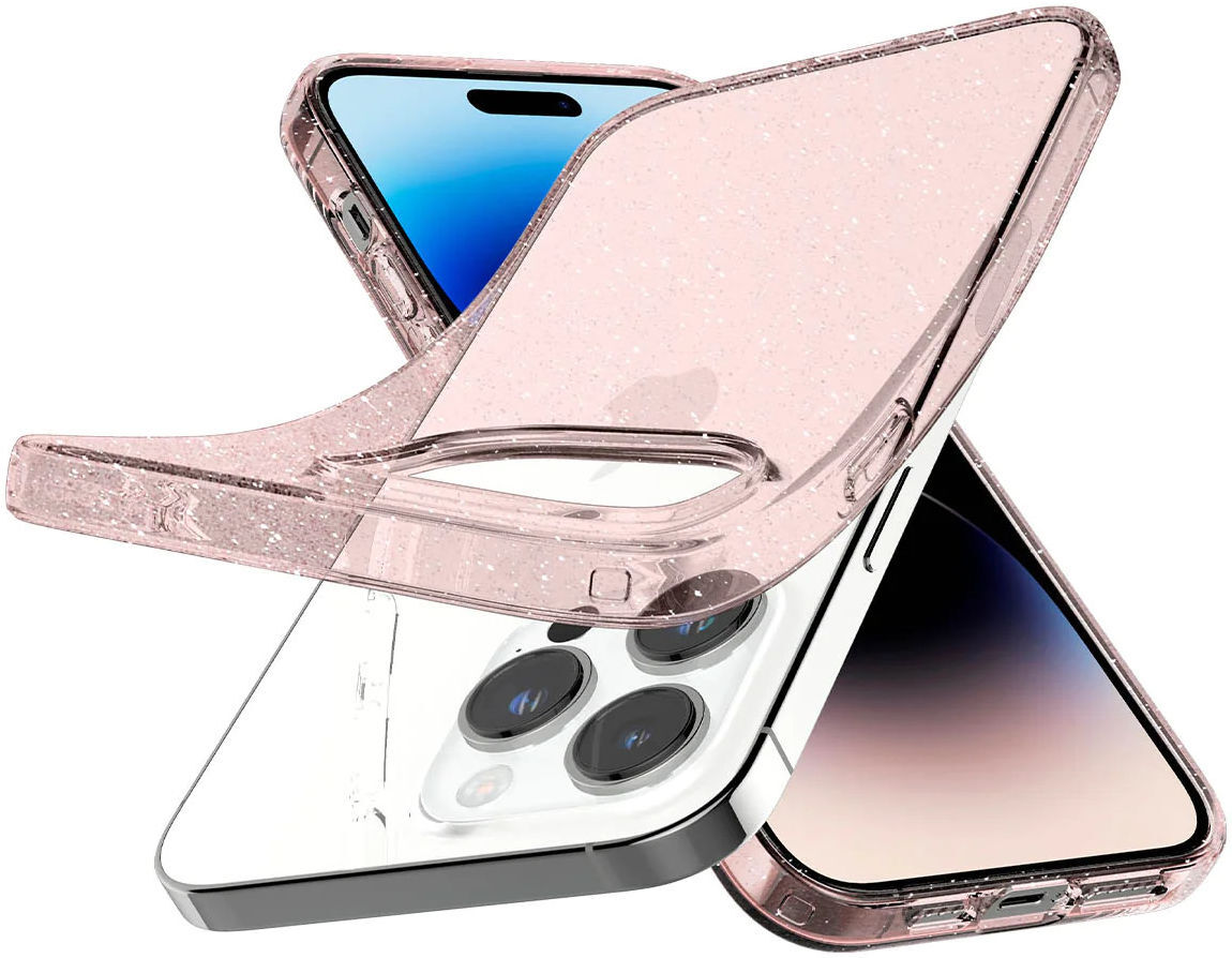 Spigen Liquid Crystal Apple iPhone 14 Pro Max Hoesje Glitter Roze afbeelding 12