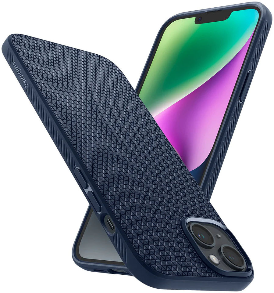 Spigen Liquid Air Apple iPhone 14 Hoesje Back Cover Blauw afbeelding 10