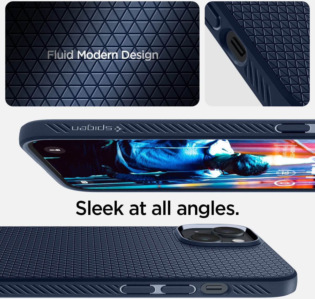 Spigen Liquid Air Apple iPhone 14 Hoesje Back Cover Blauw afbeelding 7