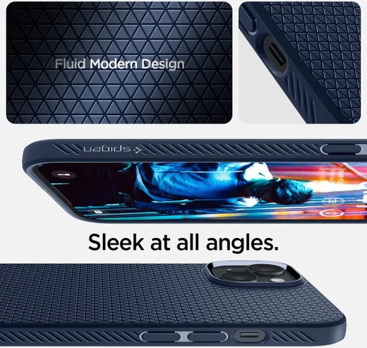 Spigen Liquid Air Apple iPhone 14 Hoesje Back Cover Blauw afbeelding 7