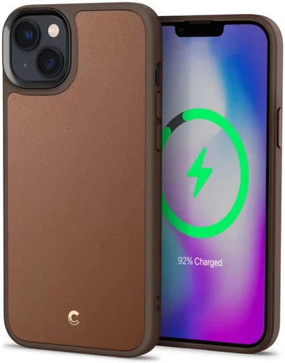 Spigen Cyrill Kajuk iPhone 14 Plus Hoesje MagSafe Back Cover Bruin afbeelding 2