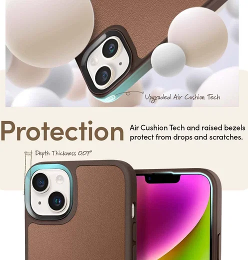 Spigen Cyrill Kajuk iPhone 14 Plus Hoesje MagSafe Back Cover Bruin afbeelding 4