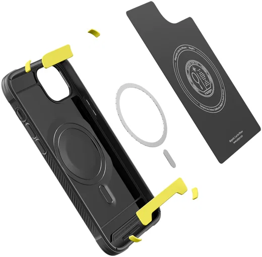 Spigen Rugged Armor Apple iPhone 14 Hoesje MagSafe Back Cover Zwart afbeelding 15