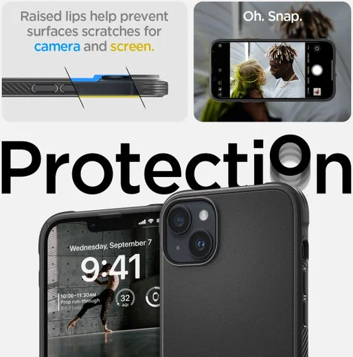 Spigen Rugged Armor Apple iPhone 14 Hoesje MagSafe Back Cover Zwart afbeelding 5