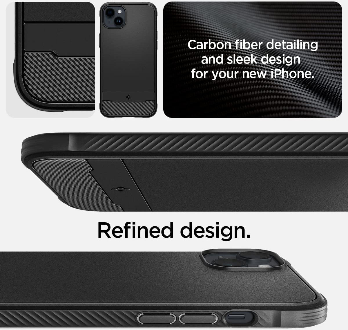 Spigen Rugged Armor Apple iPhone 14 Hoesje MagSafe Back Cover Zwart afbeelding 7