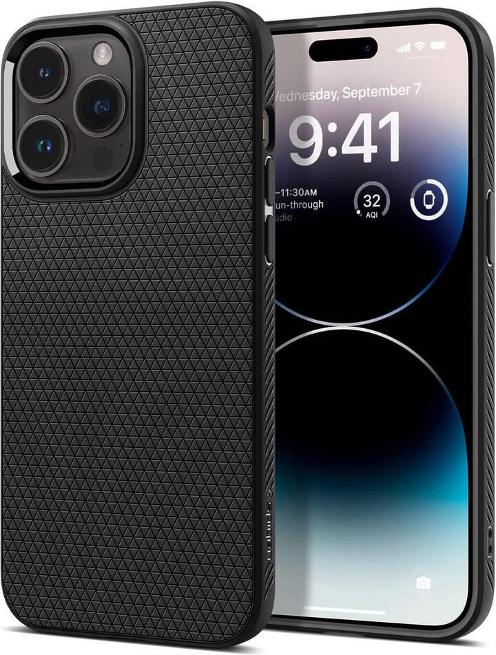 Spigen Liquid Air Apple iPhone 14 Pro Hoesje Back Cover Zwart afbeelding 1