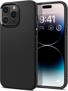 Spigen Liquid Air Apple iPhone 14 Pro Hoesje Back Cover Zwart