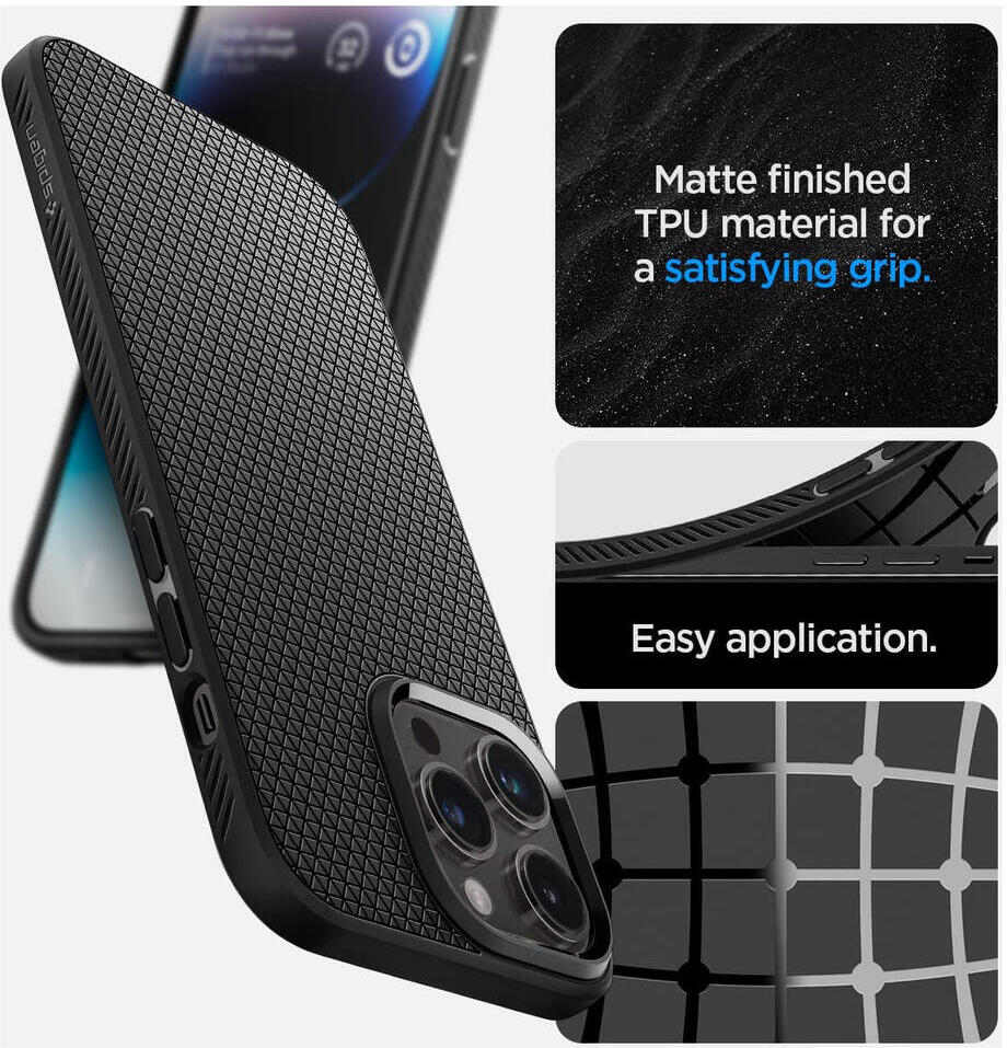 Spigen Liquid Air Apple iPhone 14 Pro Hoesje Back Cover Zwart afbeelding 7