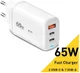 Essager GaN Snellader 65W Power Delivery en Quick Charge Adapter Wit afbeelding 2
