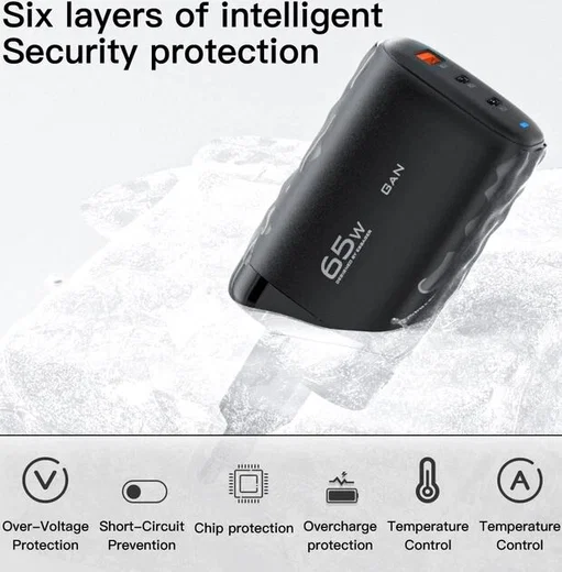 Essager GaN Snellader 65W Power Delivery en Quick Charge Adapter Wit afbeelding 5