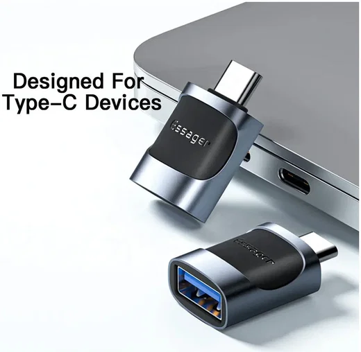 Essager USB-C naar Micro USB Adapter 3A On The Go Converter Zwart afbeelding 3
