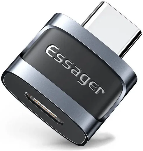 Essager USB-C naar Micro USB Adapter 3A On The Go Converter Blauw afbeelding 1