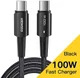 Essager 100W USB-C Snellaad Kabel 5A 0,5M Zwart afbeelding 1