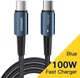 Essager 100W USB-C Snellaad Kabel 5A 1M Blauw afbeelding 1