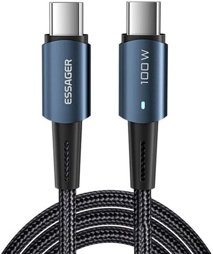 Essager 100W USB-C Snellaad Kabel 5A 1M Blauw afbeelding 8
