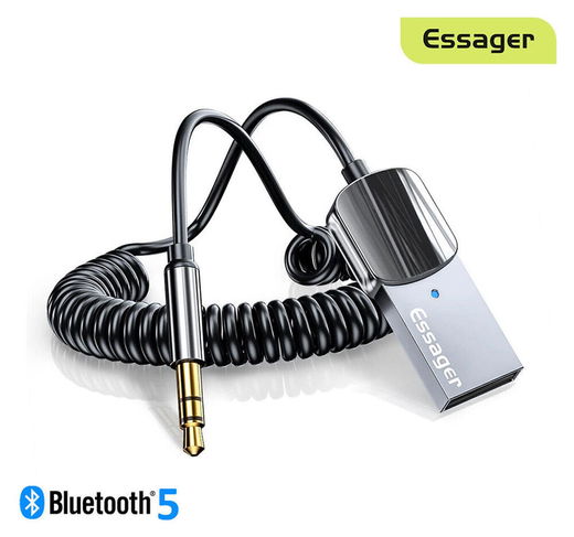 Essager Bluetooth 5.0 Receiver Auto - AUX naar USB Kabel Grijs afbeelding 13