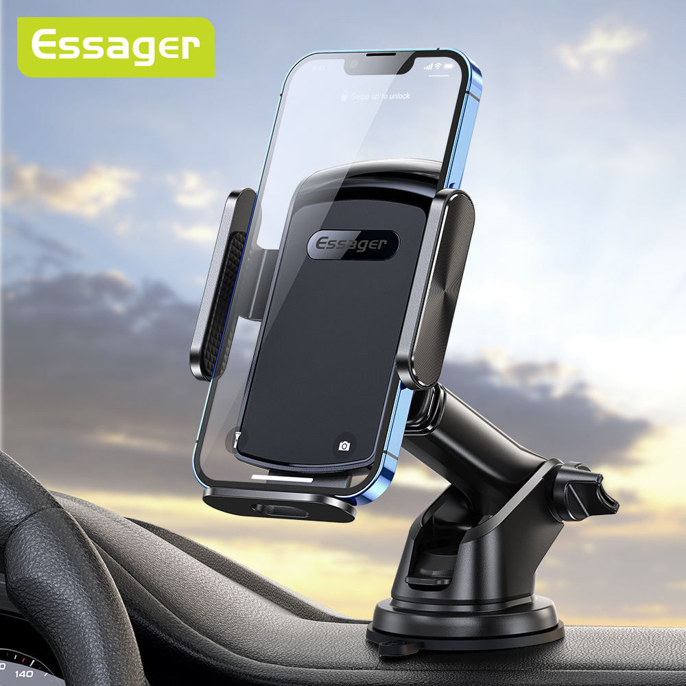 Essager Universele Telefoonhouder Auto Dashboard/Raam Zuignap Zwart afbeelding 2