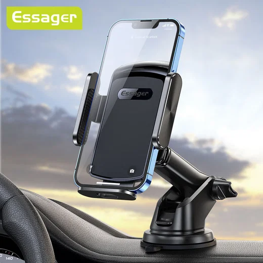 Essager Universele Telefoonhouder Auto Dashboard/Raam Zuignap Zwart afbeelding 2