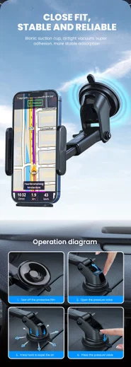 Macally MGRIP2 telefoonhouder met zuignap voor op de voorruit en dashboard van de auto