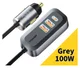 Essager Auto Snellader 100W met Power Delivery en Quick Charge Grijs afbeelding 2