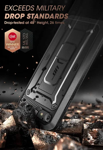 SUPCASE UB Pro iPhone SE (2020/2022) / 8 / 7 Hoesje Full Protect Zwart afbeelding 3