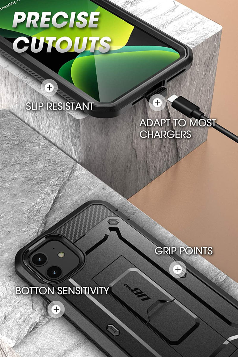 SUPCASE UB Pro Apple iPhone 11 Hoesje Full Protect met Kickstand Zwart afbeelding 10