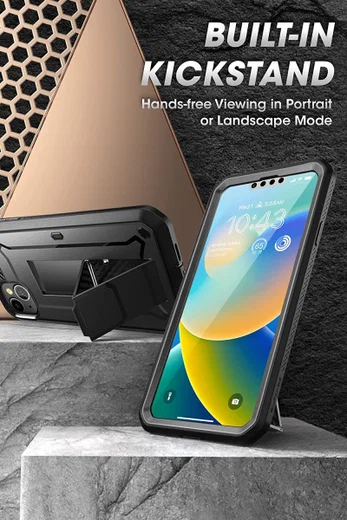 SUPCASE UB Pro Apple iPhone 14 / 13 Hoesje Full Protect Stand Zwart afbeelding 5
