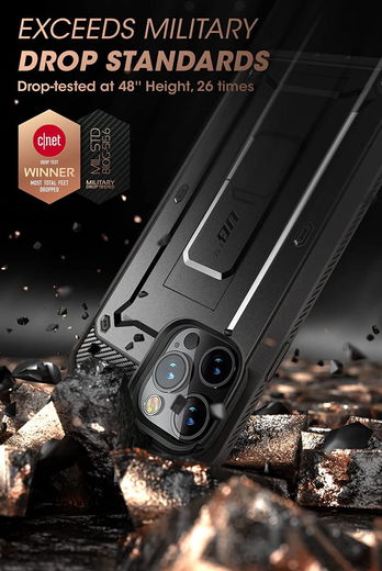 SUPCASE UB Pro Apple iPhone 14 Pro Hoesje Full Protect Kickstand Zwart afbeelding 3