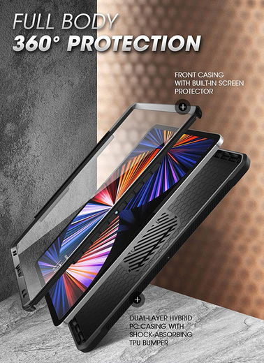 SUPCASE UB Pro Apple iPad Pro 12.9 Hoes Full Protect Kickstand Zwart afbeelding 4