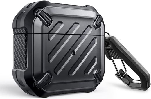 SUPCASE UB Pro Apple AirPods 3 Hoesje Full Protect met Haak Zwart afbeelding 1