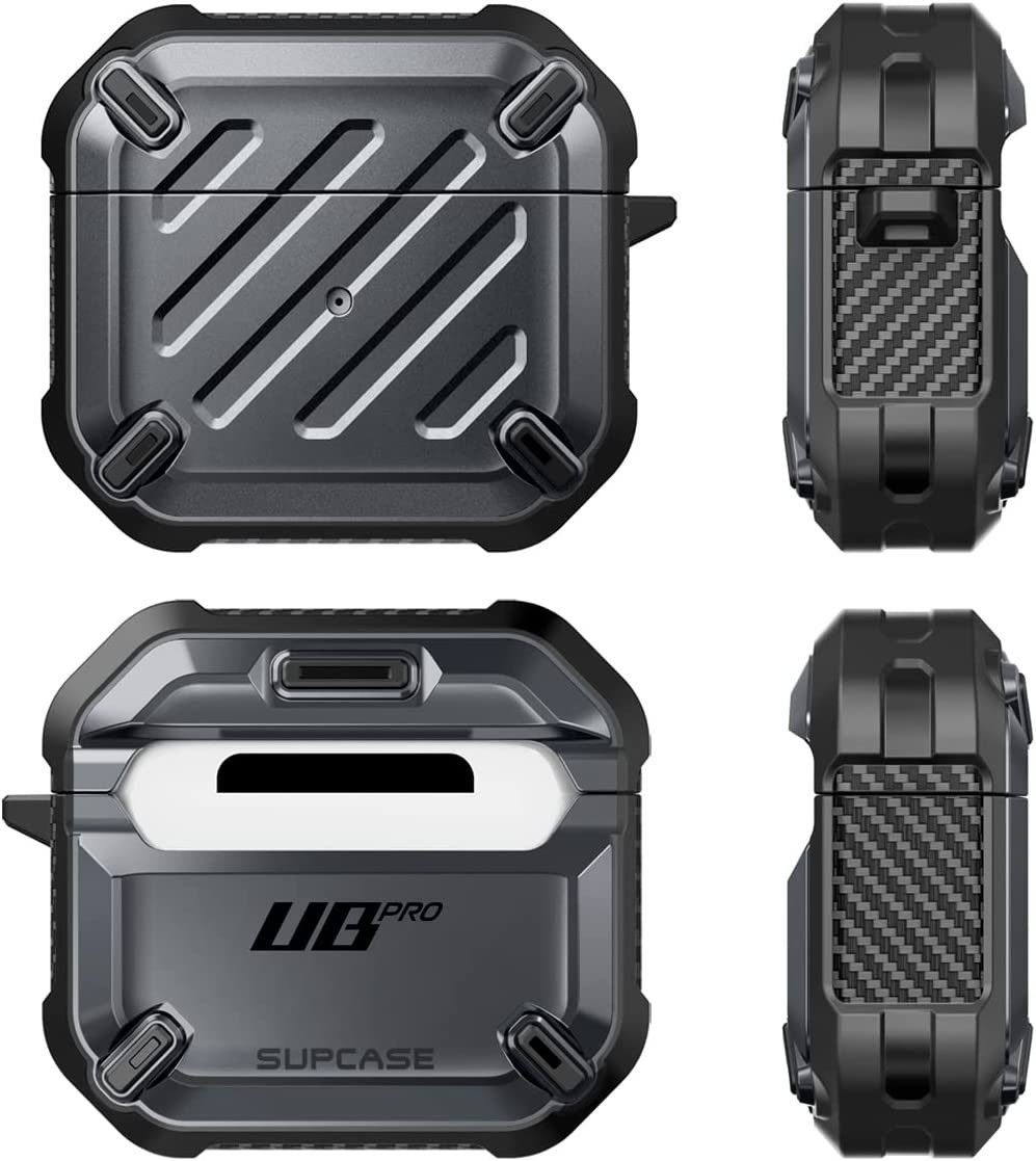 SUPCASE UB Pro Apple AirPods 3 Hoesje Full Protect met Haak Zwart afbeelding 8