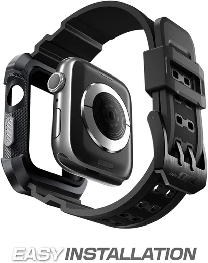 SUPCASE UB Pro - Apple Watch 45MM / 44MM Hoesje met Bandje - Zwart afbeelding 6
