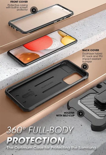 SUPCASE UB Pro Samsung Galaxy A53 Hoesje Full Protect Kickstand Zwart afbeelding 4