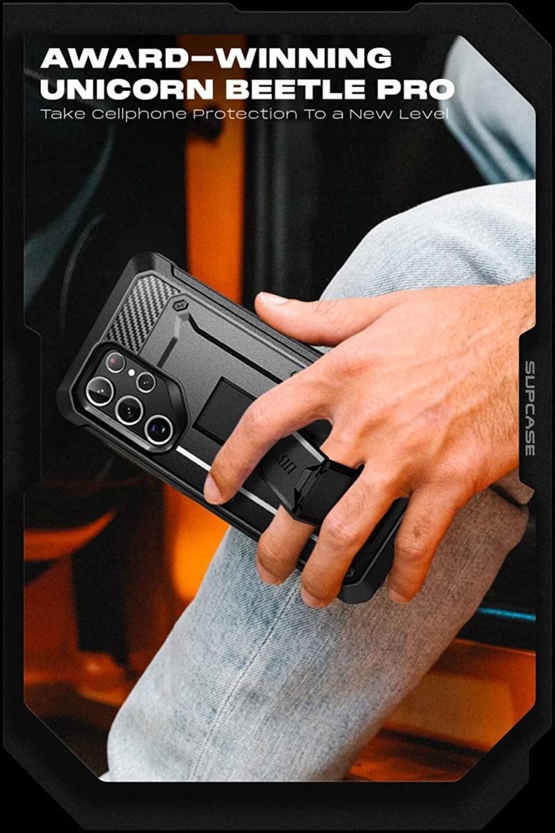 SUPCASE UB Pro Samsung Galaxy S22 Ultra Hoesje Schokbestendig Zwart afbeelding 8