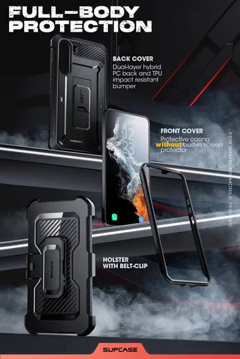 SUPCASE UB Pro Samsung Galaxy S23 Hoesje Full Protect Stand Zwart afbeelding 4