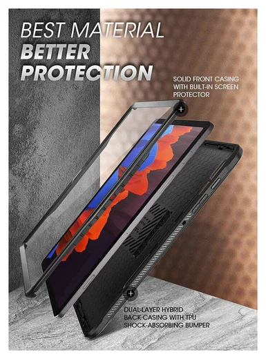 SUPCASE UB Pro Samsung Galaxy Tab S8 Ultra Hoes Full Protect Zwart afbeelding 4
