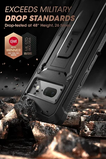 SUPCASE UB Pro Google Pixel 7 Hoesje Full Protect met Kickstand Zwart afbeelding 3