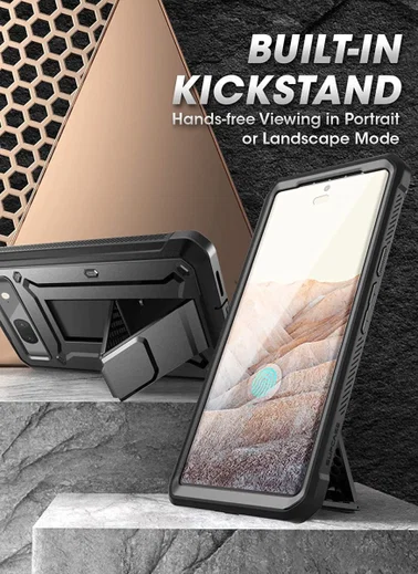SUPCASE UB Pro Google Pixel 7 Hoesje Full Protect met Kickstand Zwart afbeelding 5
