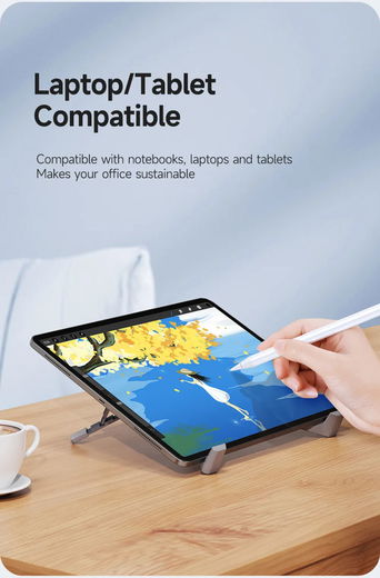 Dux Ducis Opvouwbare Standaard Laptop/Tablet tot 17.3 Inch Grijs afbeelding 10