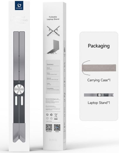 Dux Ducis Opvouwbare Standaard Laptop/Tablet tot 17.3 Inch Grijs afbeelding 14